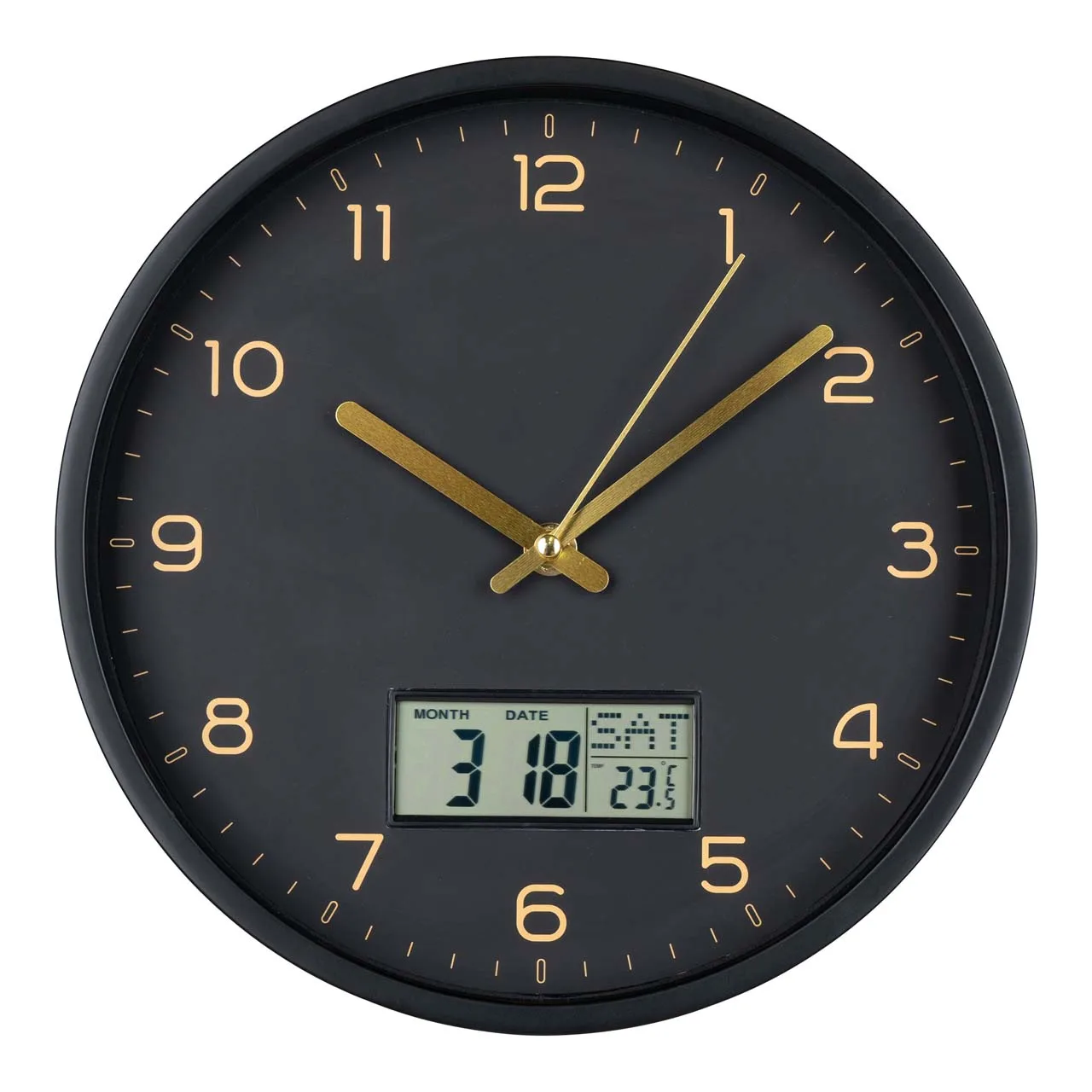 Amiens Wanduhr Ø25cm schwarz.