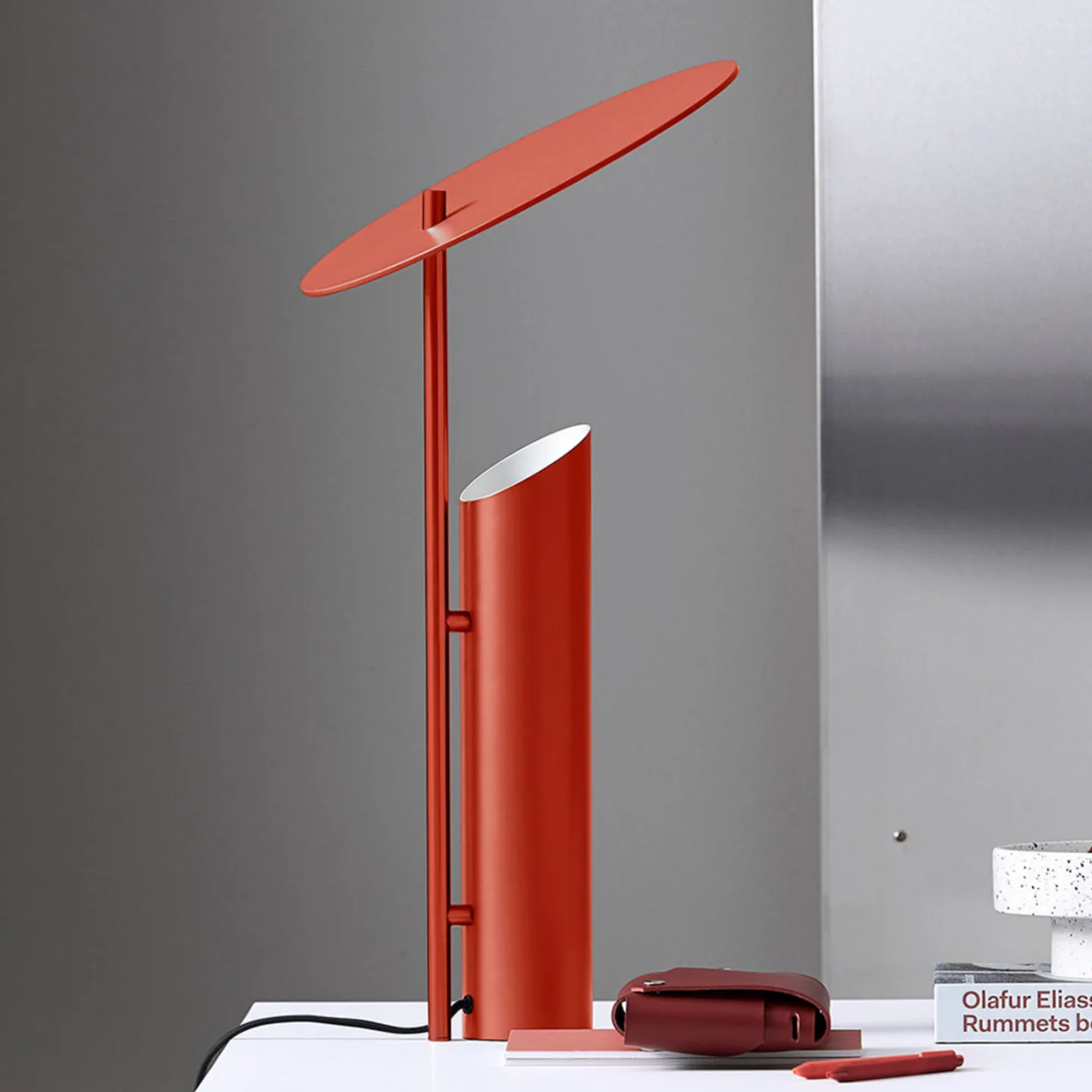 Reflect Tischleuchte Matt Red - Verpan - Wohnzimmer - Design - Metall - Einflammig