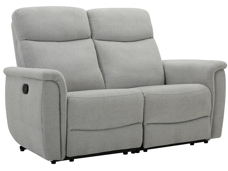 2er Sofa WONDER Stoff grau