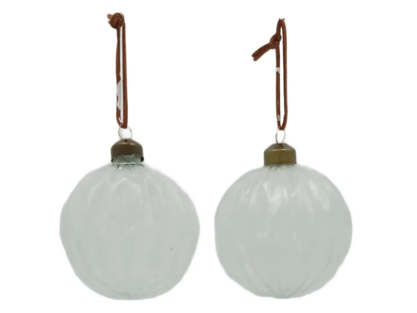 Decofinder Kugel Glas Weiss H: 8 cm | Schubiger Möbel
