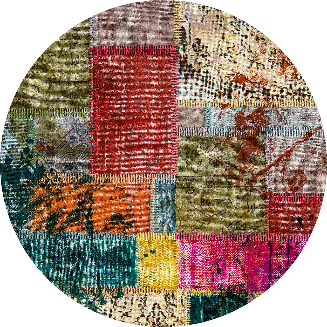 Rundt teppe - Ariana (multi) (Størrelse: Ø 200 cm)