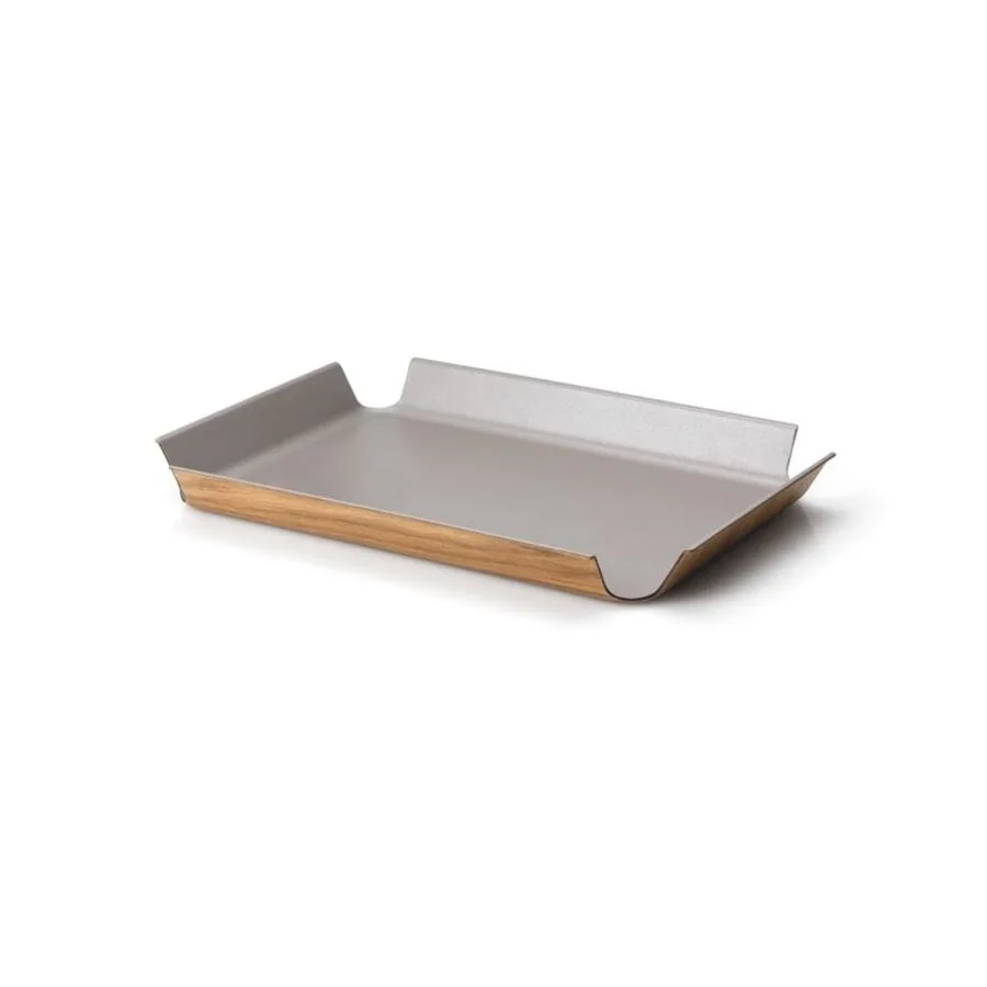 Tablett Continenta taupe Papier B 41 cm T 29.5 cm