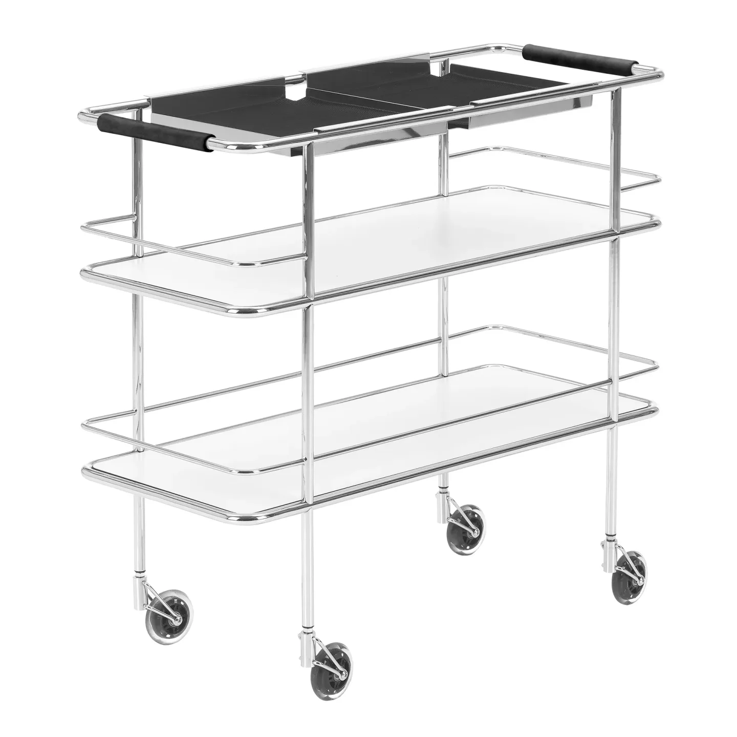 Lammhults Cargo Support Servierwagen Weißes Laminat-Chrom