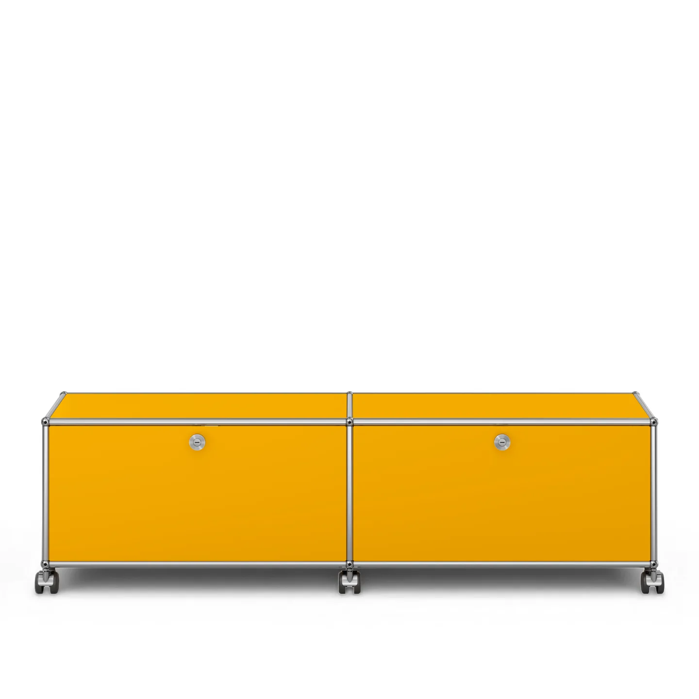 USM - USM Haller TV Furniture M61 Golden Yellow - TV-bänkar - Fritz Haller & Paul Schärer - Gul - Metall