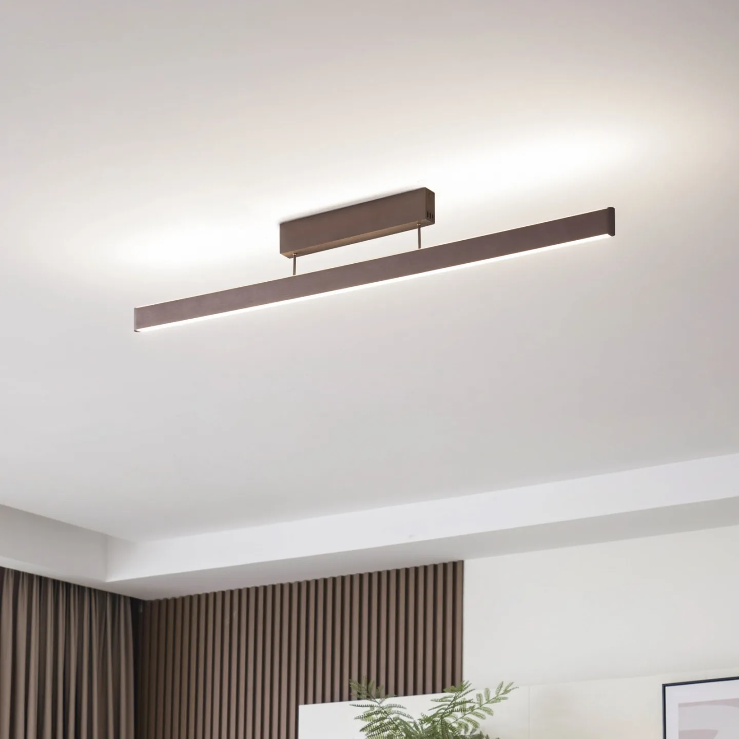 Mylosh LED Smart Deckenleuchte Coffee - Lucande - Wohnzimmer - Modern - Aluminium - Einflammig