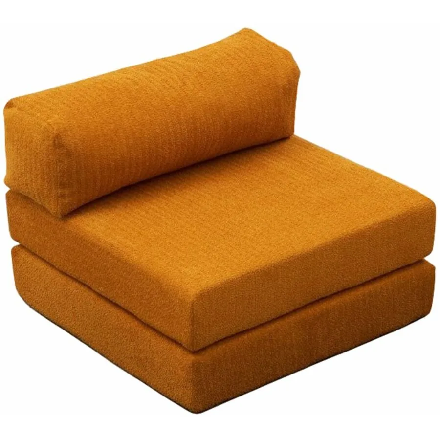 Bettsofa Foldbar Orange Fabric: 100% CHENILLE B 95 T 95 cm