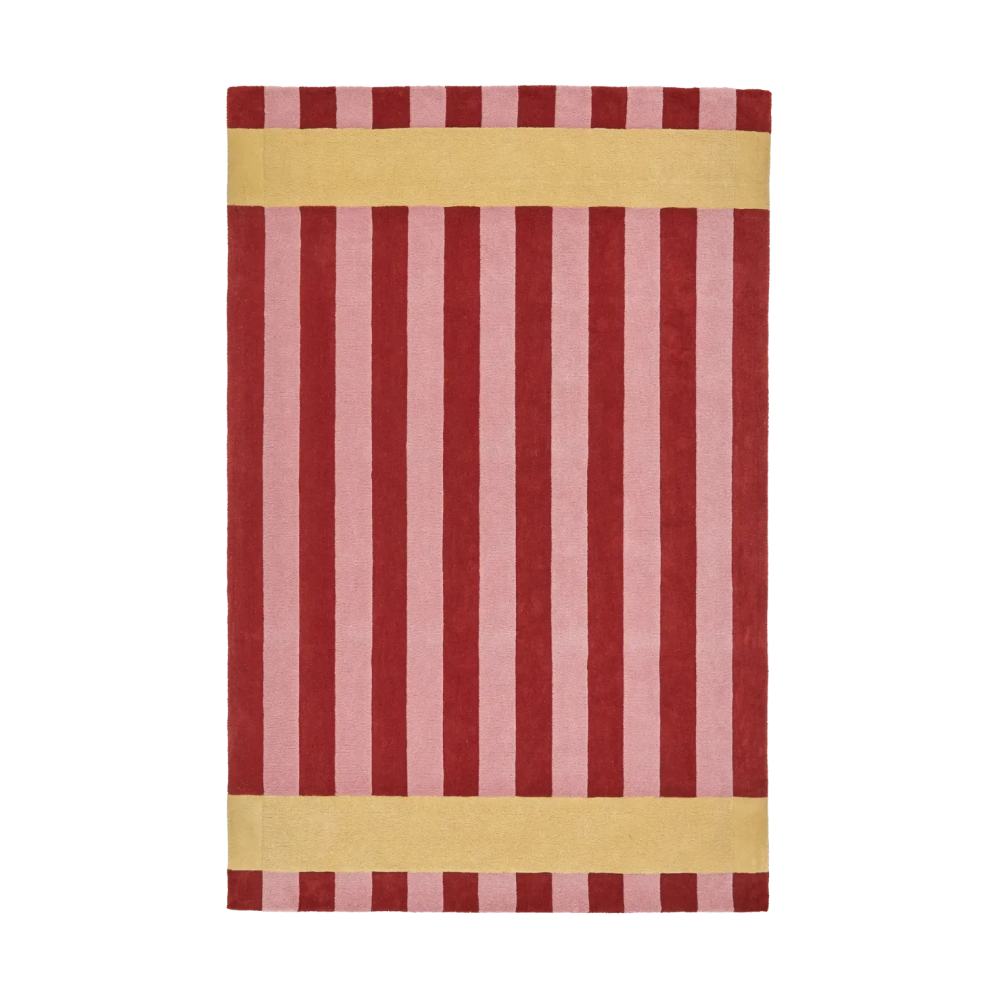 Scandi Living Aisles Wollteppich Rot, 170x240 cm