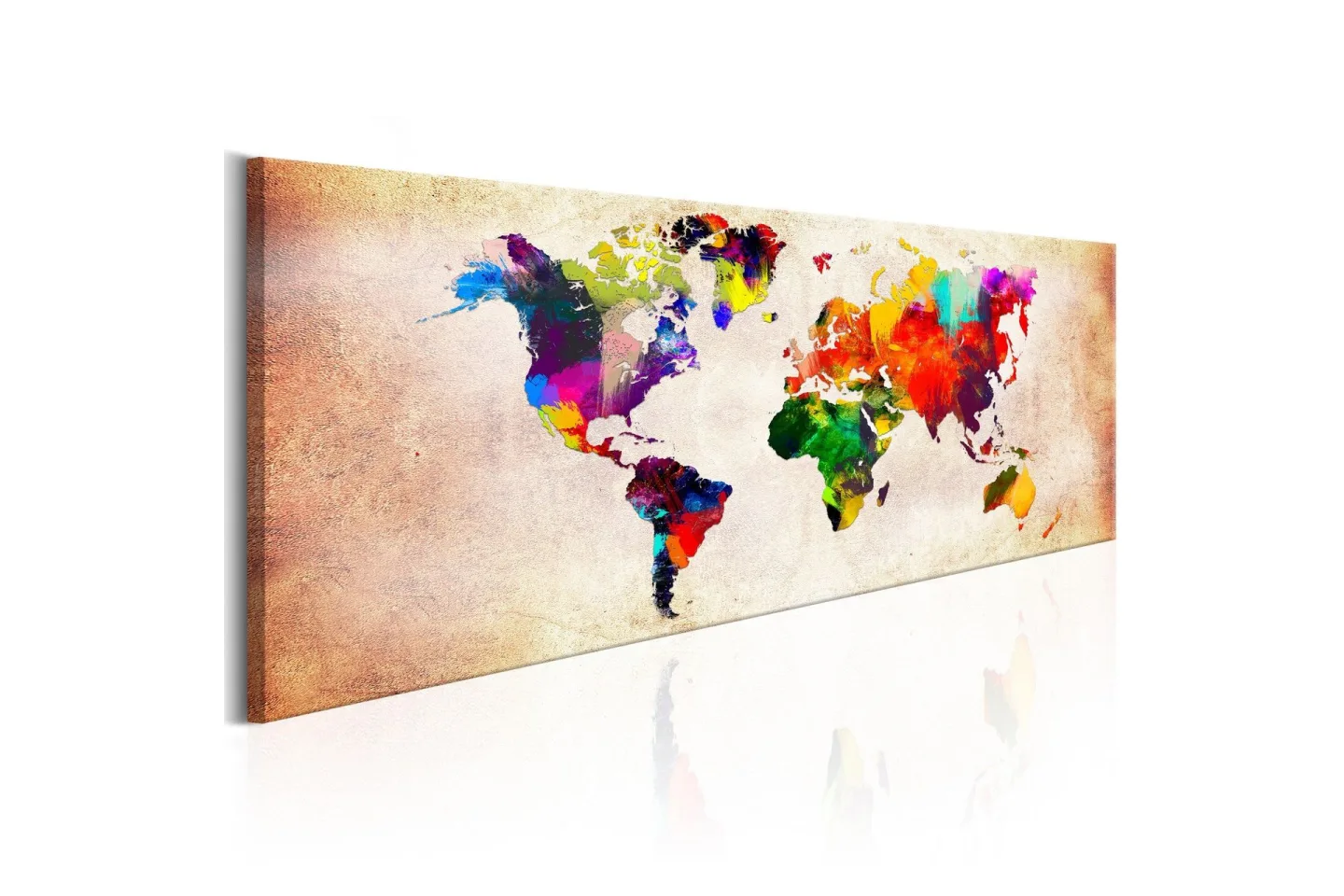 Tavla World Map: Colourful Ramble 120x40 -