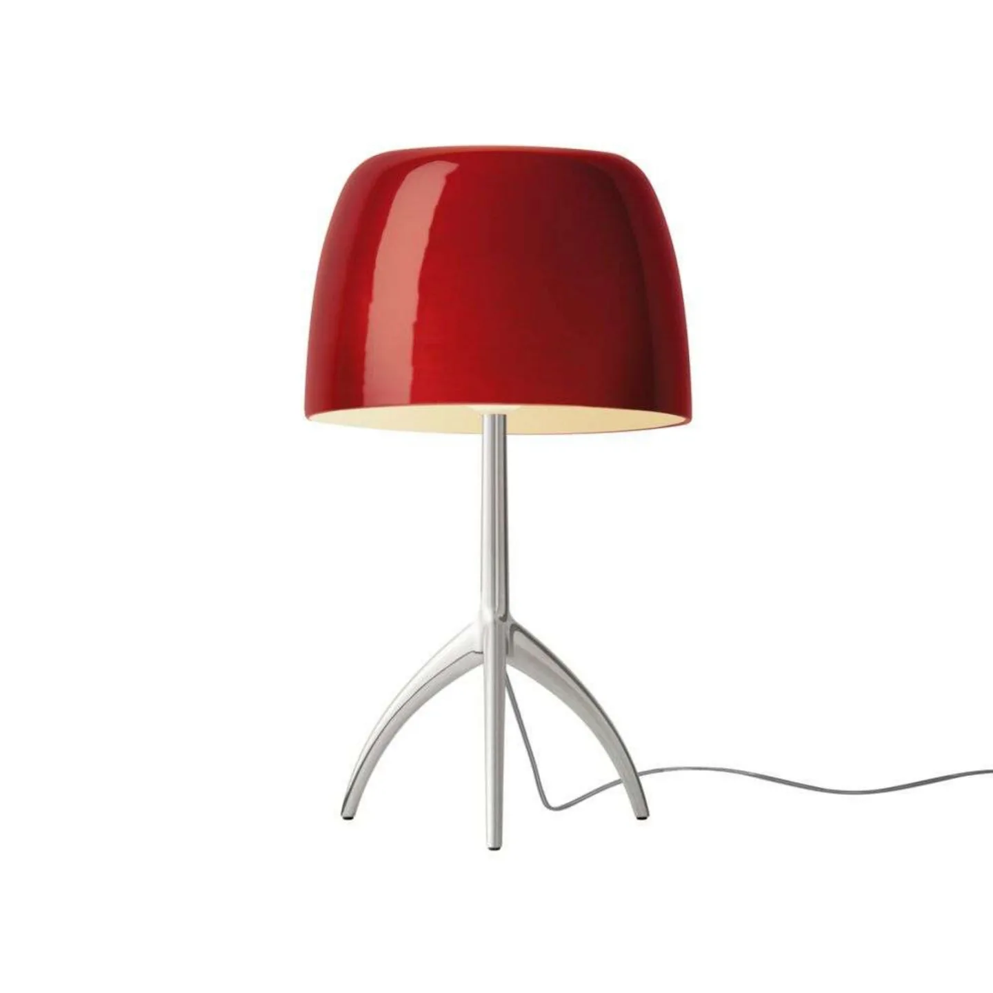 Lumiere Grande Bordlampe E27 Alu/Kirsebær - Foscarini - Stue - Aluminium