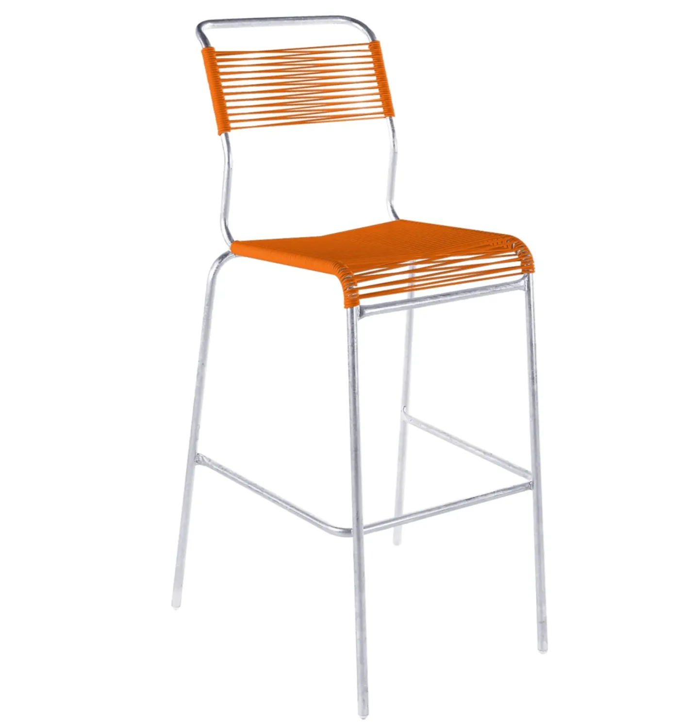 Schaffner Spaghetti-Barstuhl Säntis Feuerverzinkt Orange | Schubiger Möbel