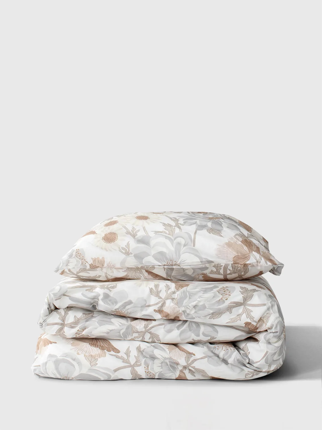 Dynetrekk sett - Serena (grå/beige) (Størrelse: 150 x 210 cm)