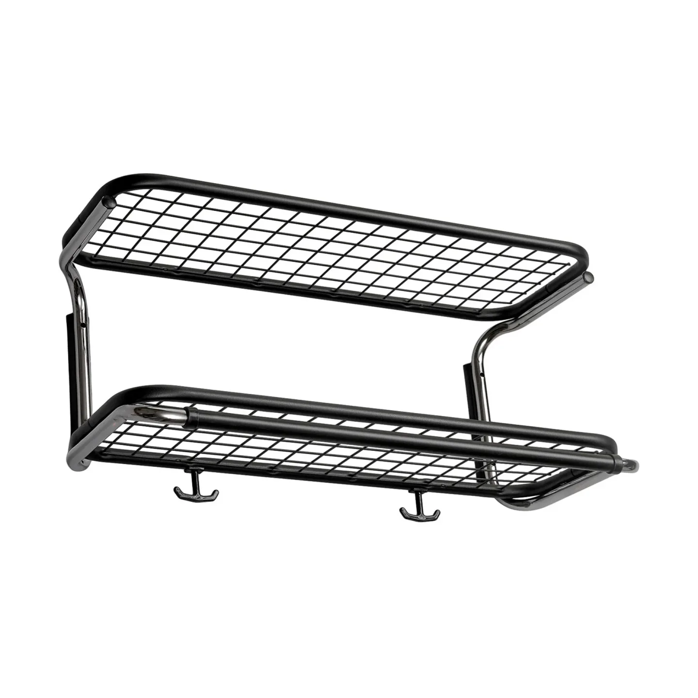 Essem Design Classic 650 Hutregal Schwarz/Chrom, 2-Ebenen, 60cm