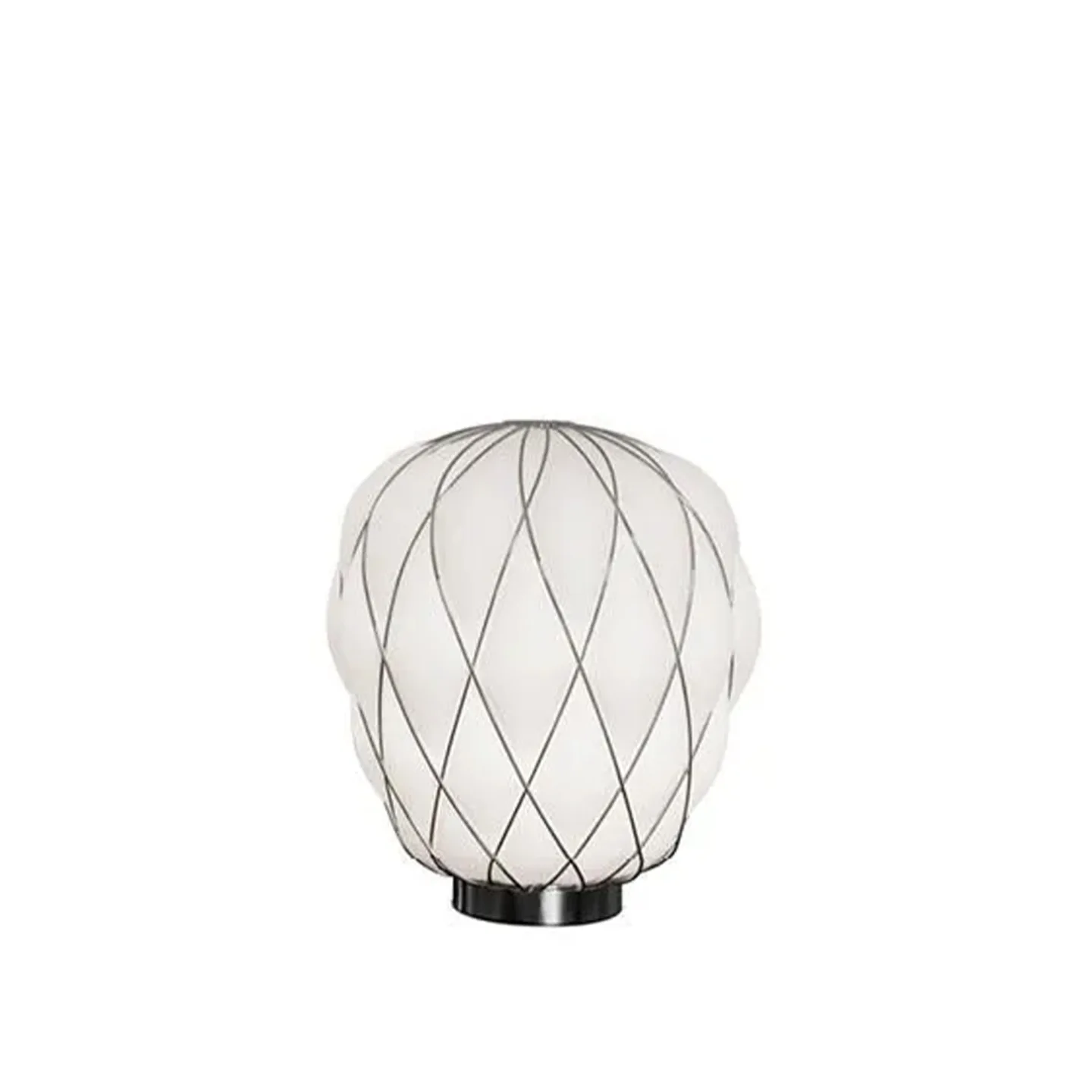 FontanaArte - Pinecone 4364 Table, Chrome cage/White - Bordslampor - Paola Navone - Transparent