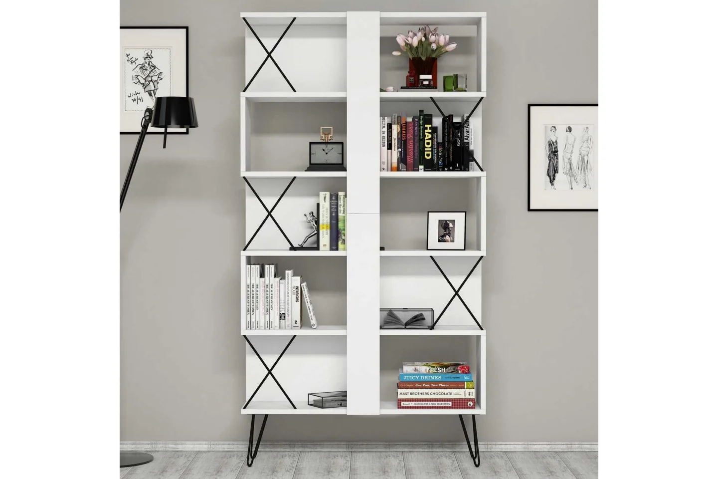 Hovdane Bokhylla 90 cm - Vit