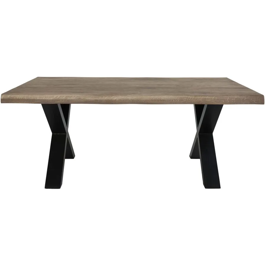 Salontisch Yavona braun/schwarz Eiche Natur/Metall B 70 H 50 cm