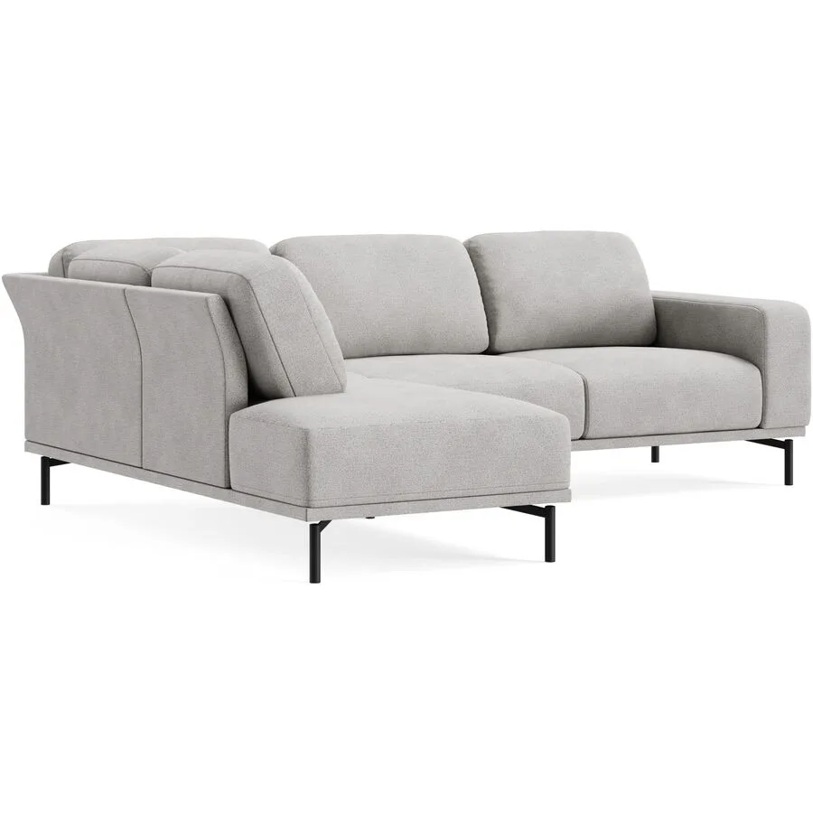 Ecksofa Maja Braun Stoff 249 cm 207 cm - Farbe: LODGE - 9 cappuccino - Möbel Konfigurator: Traummöbel individuell zusammenstellen