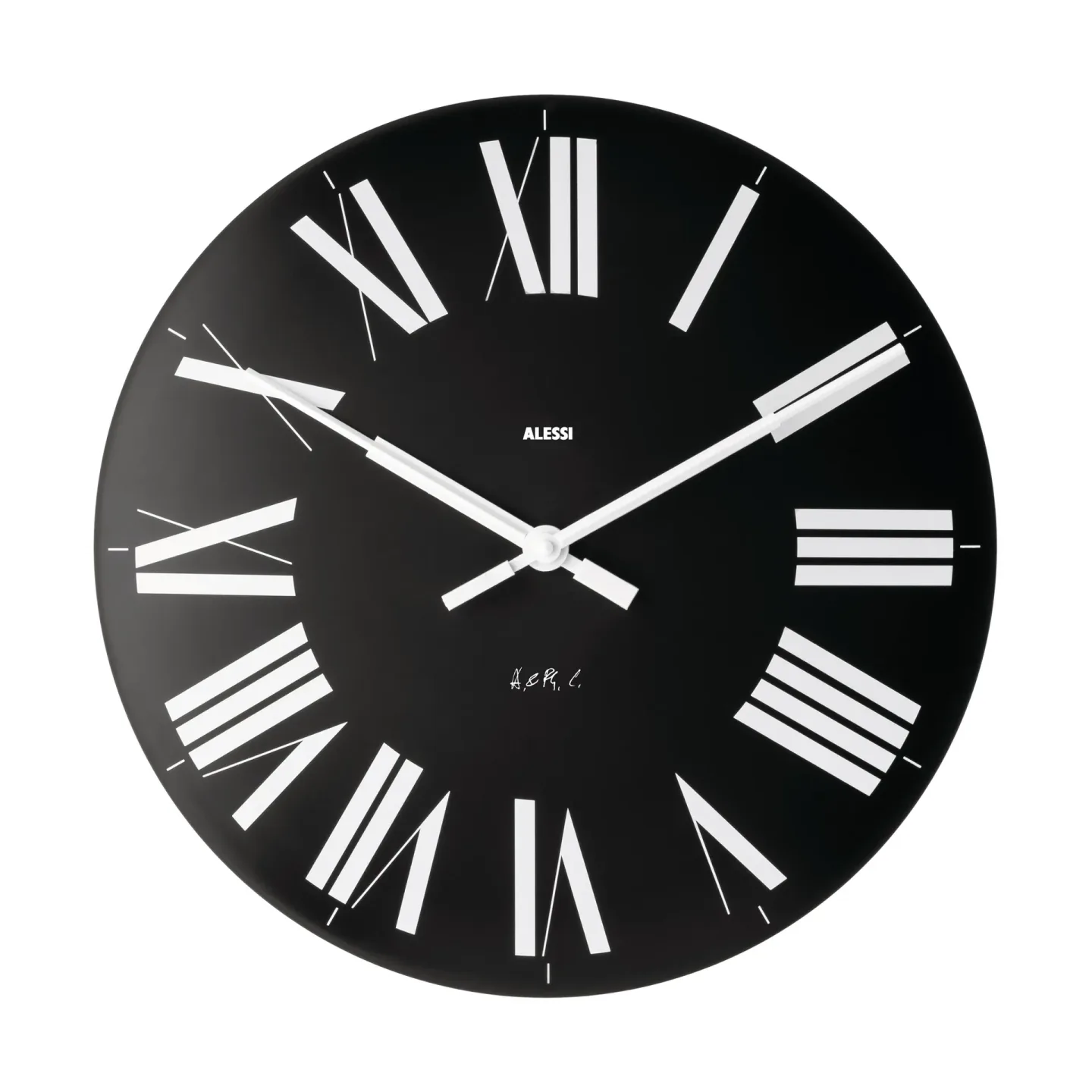 Alessi Firenze Wanduhr Ø36cm Schwarz