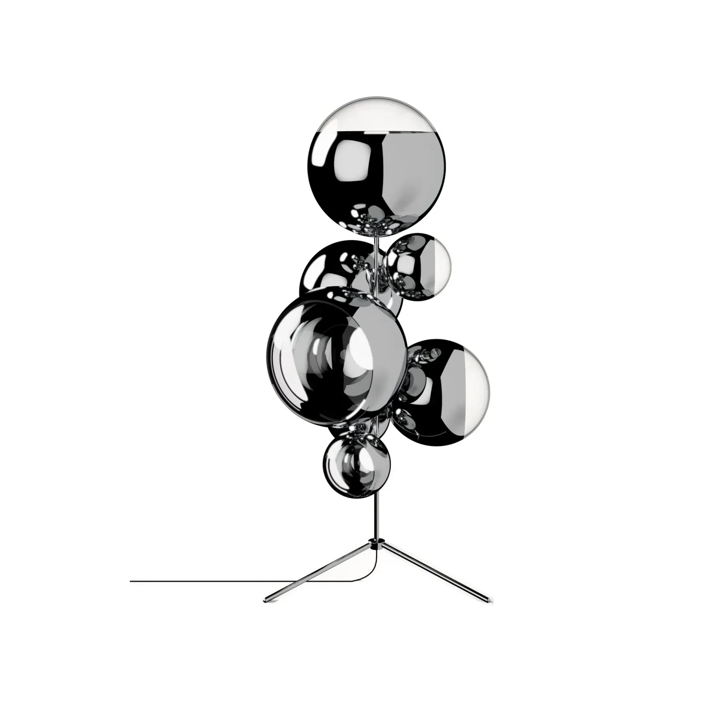 Tom Dixon Mirror Ball chandelier Stehleuchte LED 181 cm Silver