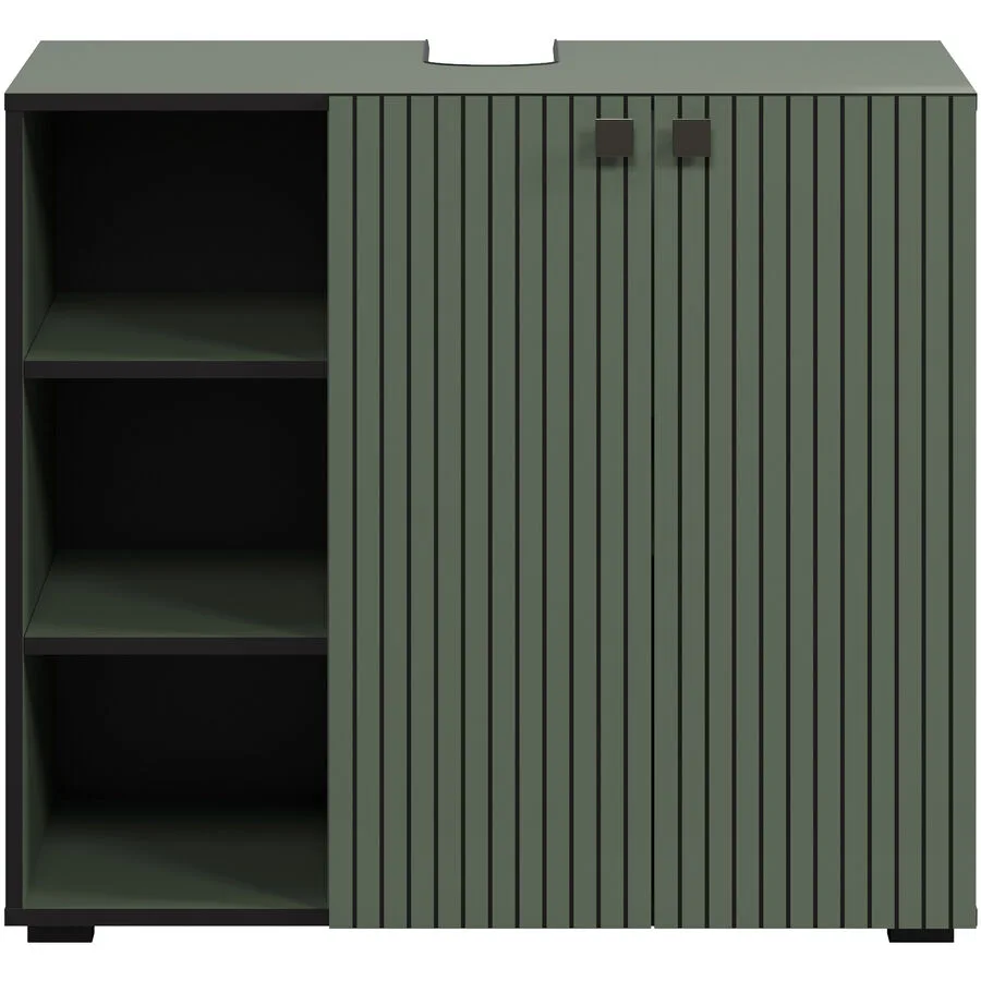 Waschbeckenunterschrank Garfield olivgrün Holzwerkstoff B 90 T 79 H 53 cm