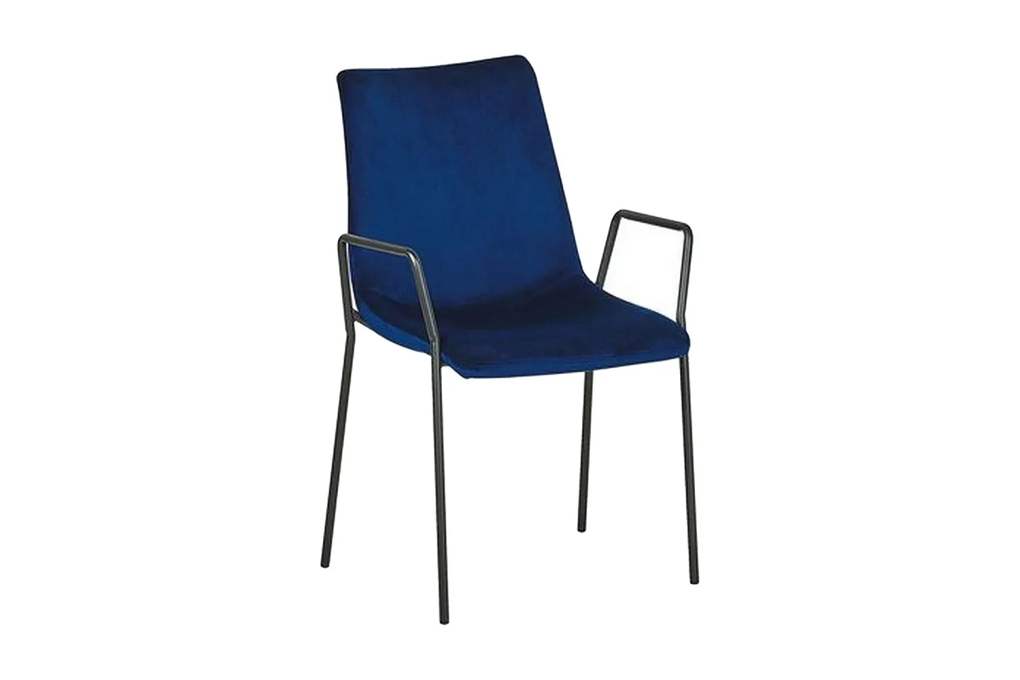 Jeffsy Matstol 2-pack - Sammet/Mörkblå