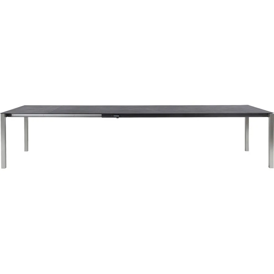Gartentisch ausziehbar Campo Grande Edelstahl gebürstet / Kelya Mineralkeramik/Edelstahl B 220 T 90 cm - Möbel Konfigurator: Traummöbel individuell