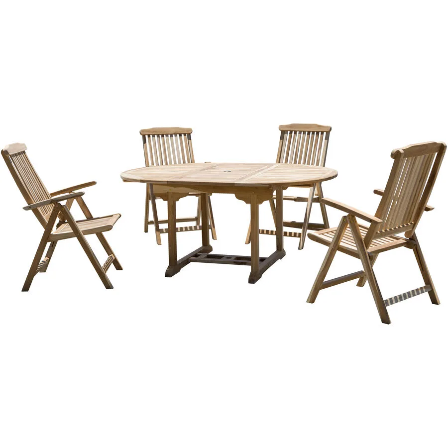 Gartenmöbel-Set San Marino natur Teak B 120 T 120 H 75 cm