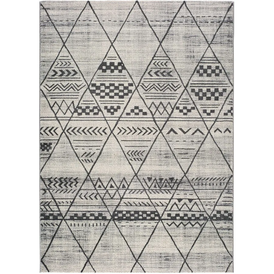 Teppich Adra grau Symmetrie Polypropylen 160 x 230 cm