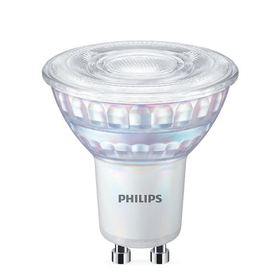 Philips - LED Ljuskälla GU10 6,2W 575lm 2700K Dimbar klar - LED-lampor - Transparent