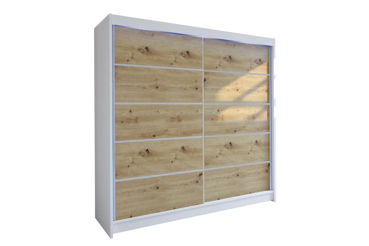 Canderbury Garderob 180x215 cm - Vit/Brun