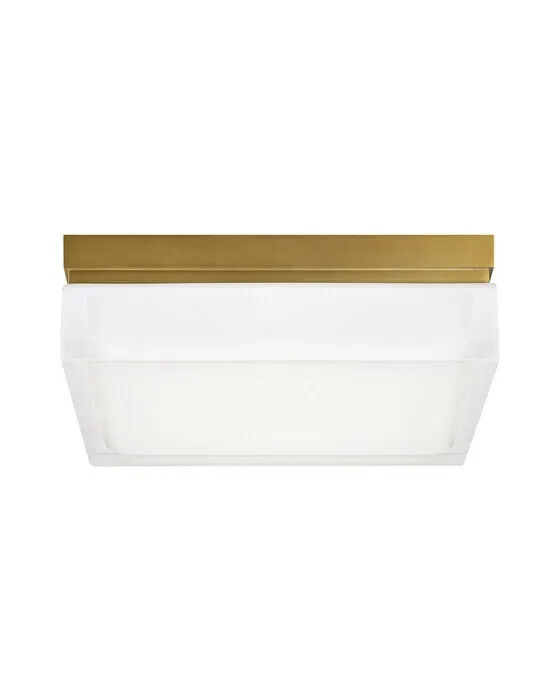 Boxie Large Flush Mount Natural Brass