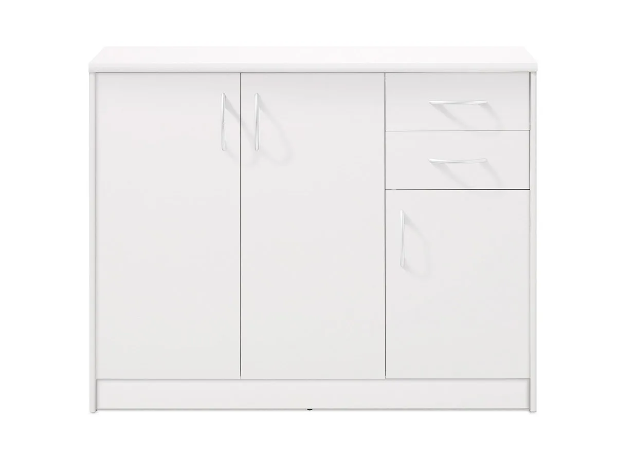 Kommode mit 3 Türen weiß 109 cm - OPTIMUS