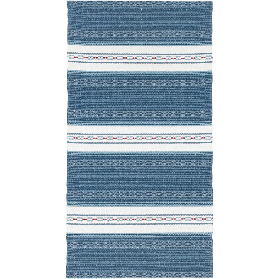 HORREDSMATTAN Outdoor-Teppich Astor blau Streifen Mischgewebe 150 x 240 cm