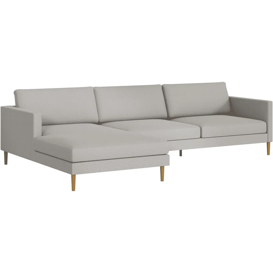 Ecksofa Domino Beige Stoff 286 cm 181 cm - Möbel Konfigurator: Traummöbel individuell zusammenstellen
