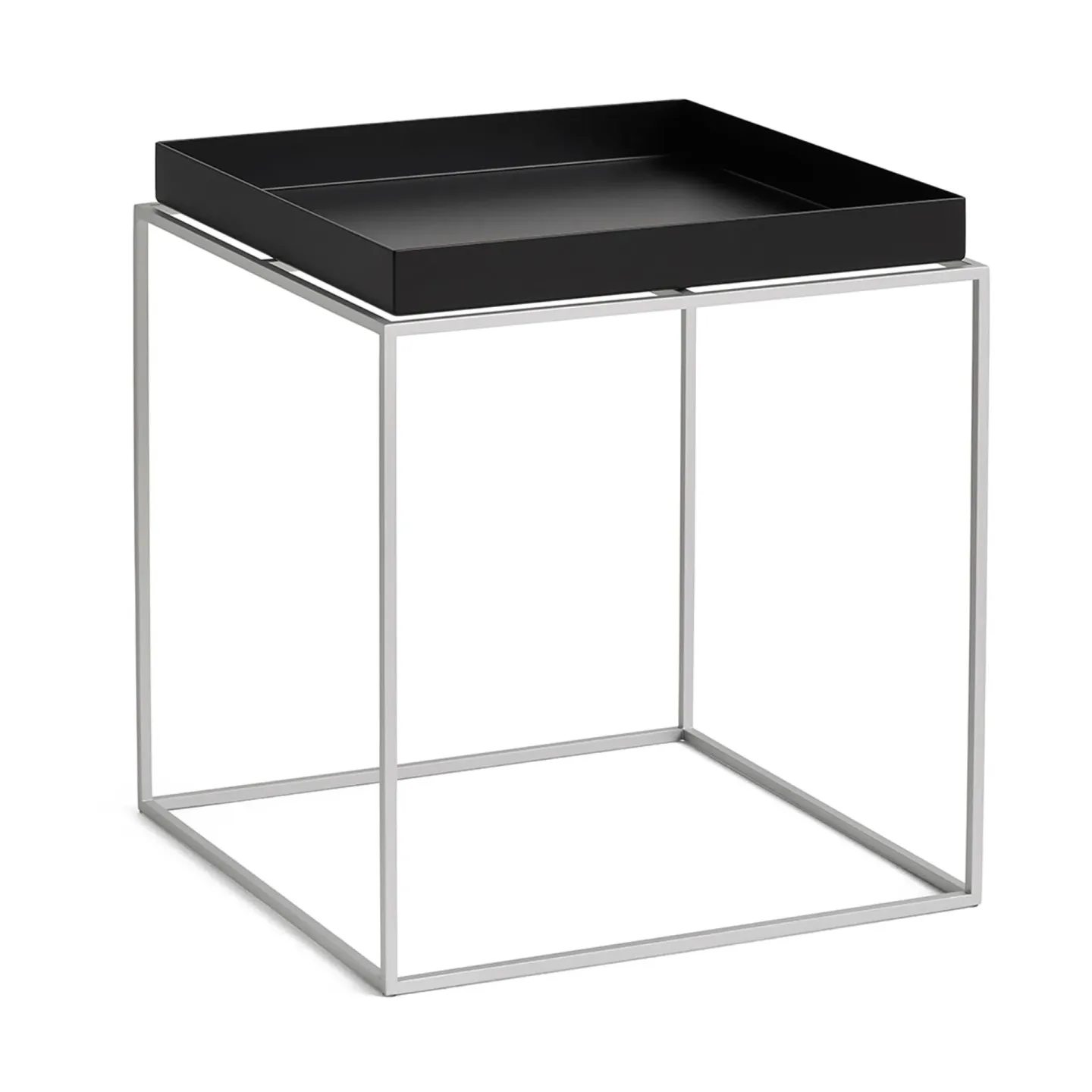 HAY Tray Table medium brickbord Black-silikon grå, 40x40x44 cm