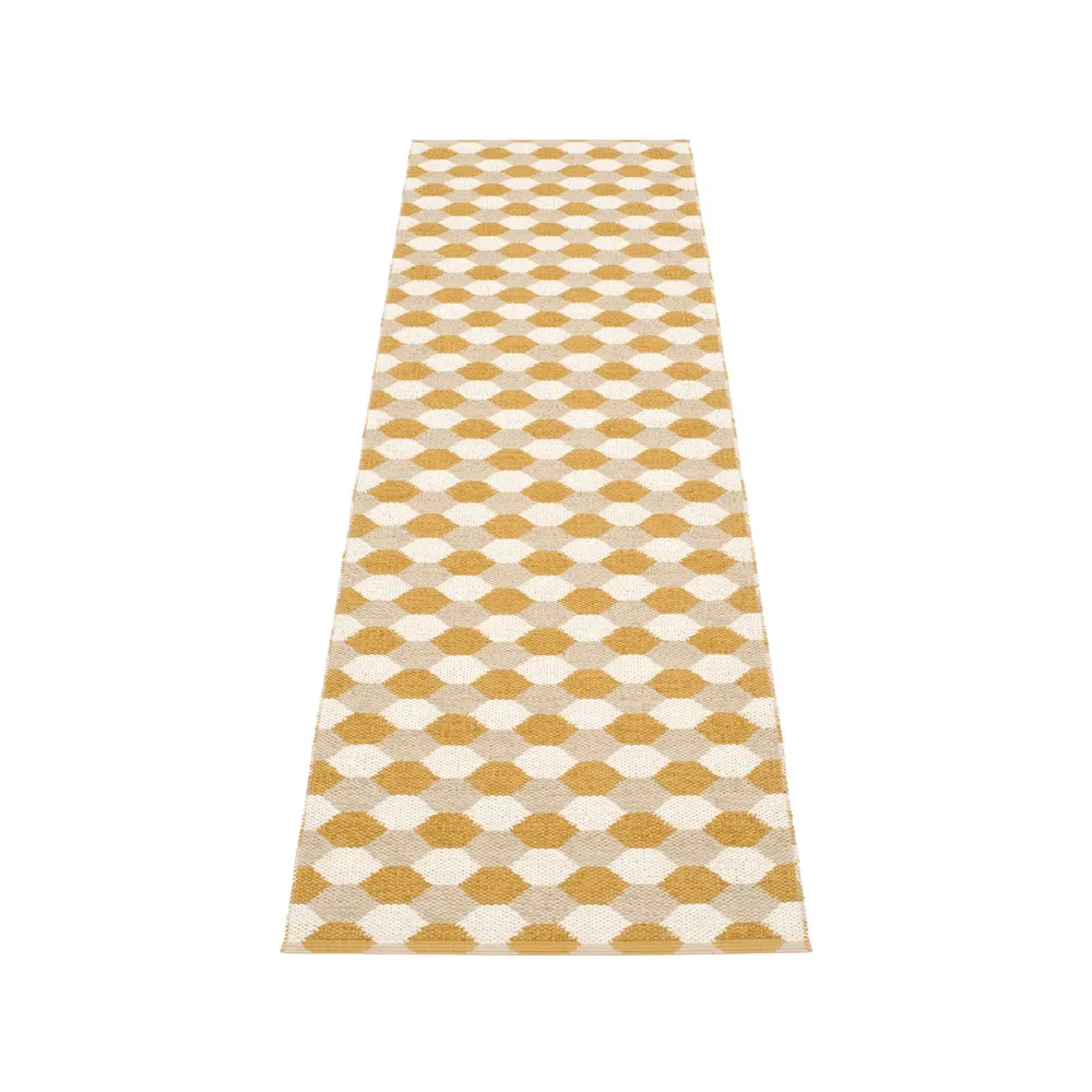 Pappelina Dana gångmatta ochre/beige/vanilla, 70x250 cm