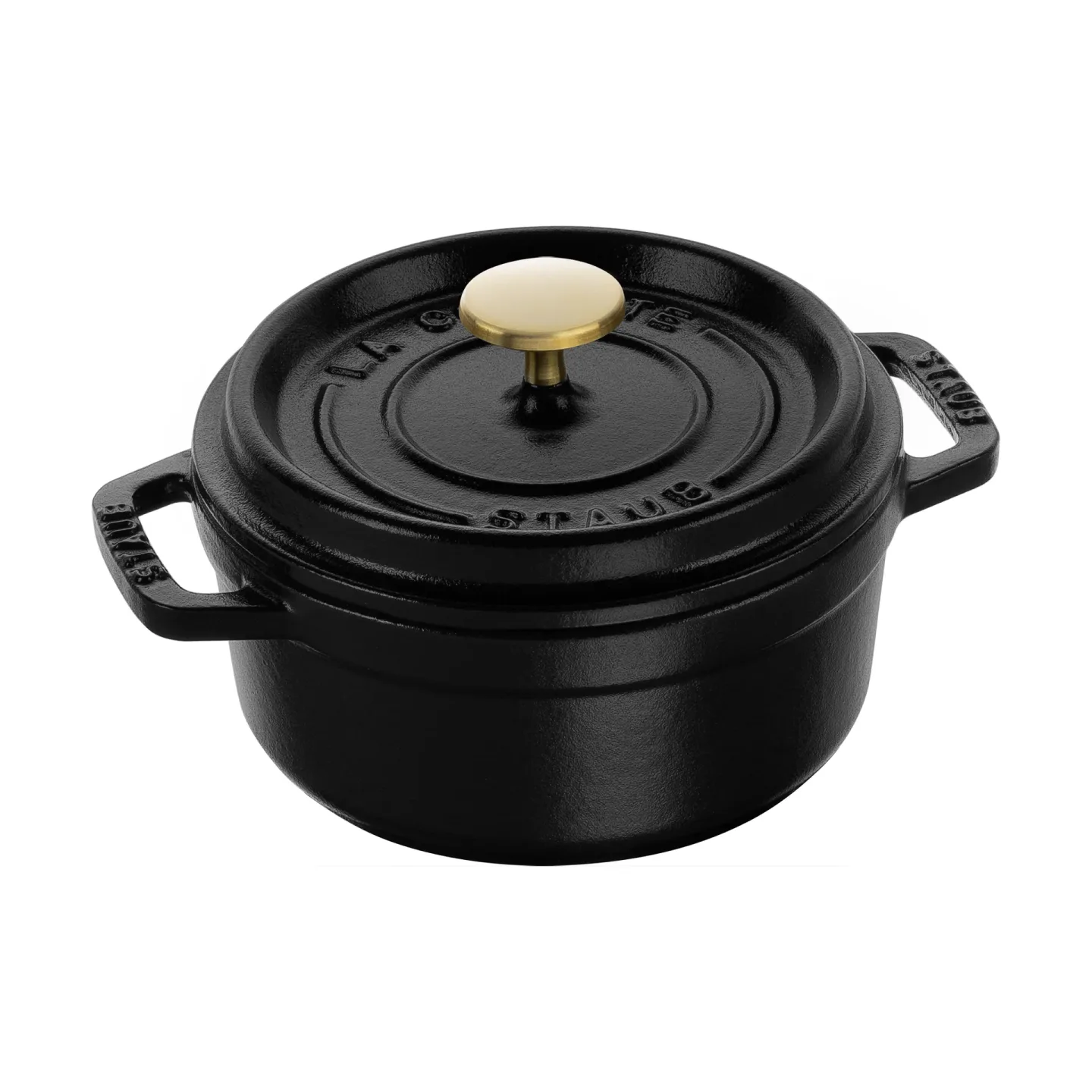 STAUB Staub La Cocotte runder Topf Gusseisen 0,8 L Schwarz