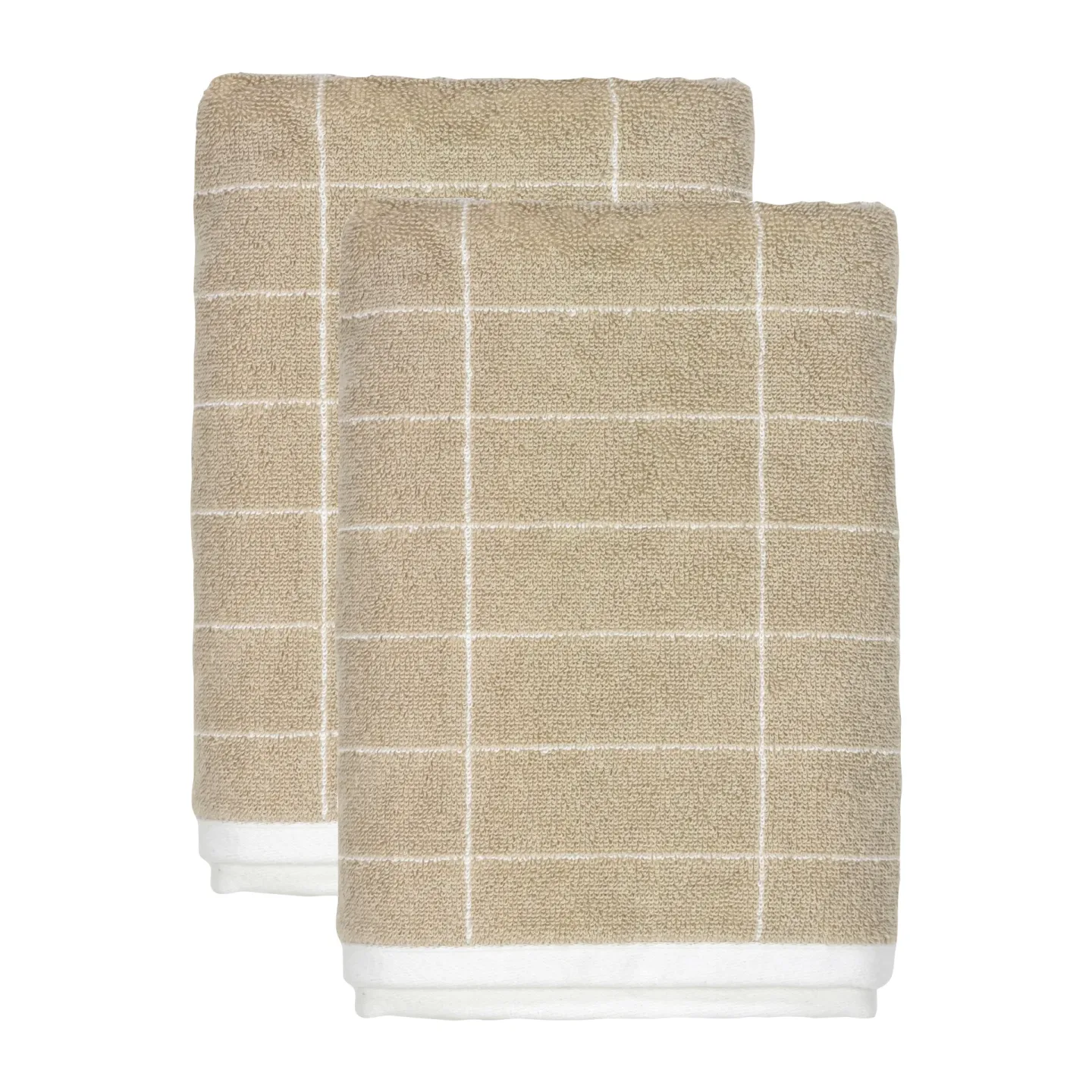 Mette Ditmer Tile Stone Gästehandtuch 38 x 60 cm 2er-Pack Sand-Off-White