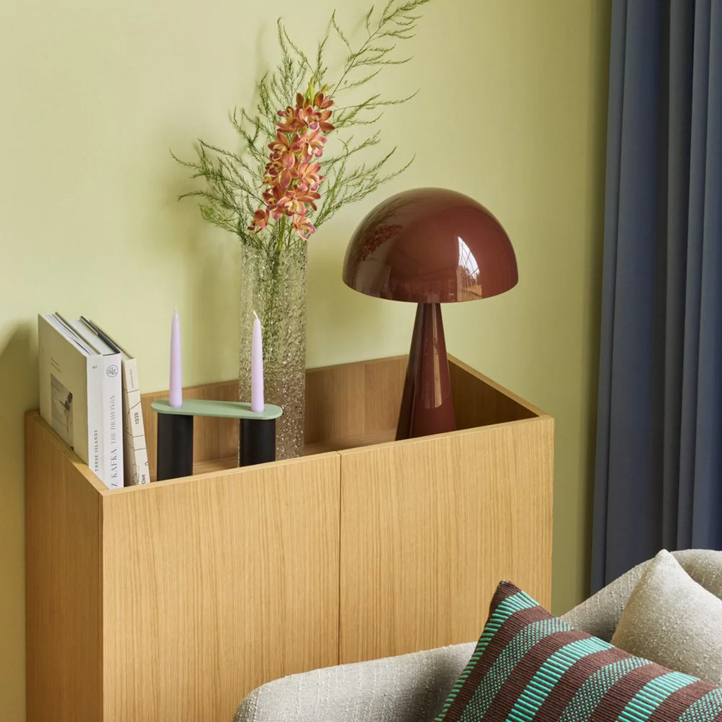 Mush Tischlampe, braun, Metall, Höhe 50 cm - HÜBSCH - Wohnzimmer - Modern - Einflammig