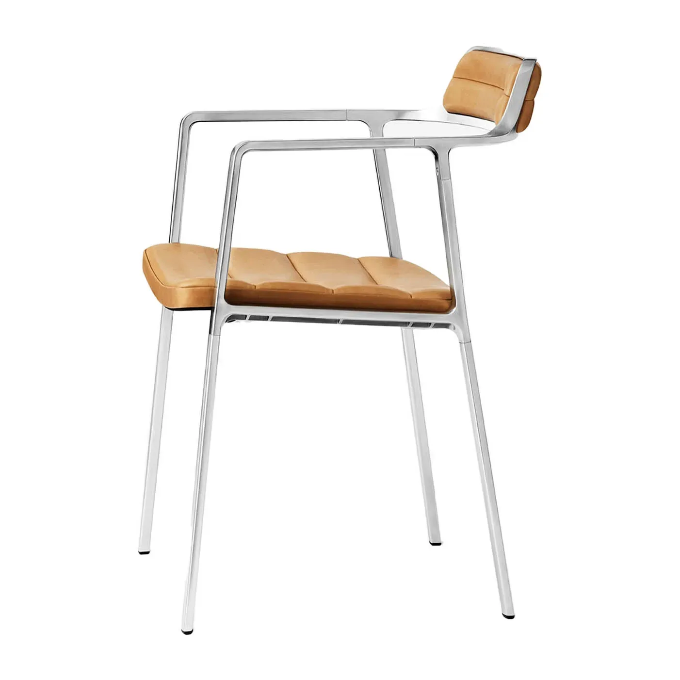 Vipp Vipp451 stol Pol. aluminium-sand leather
