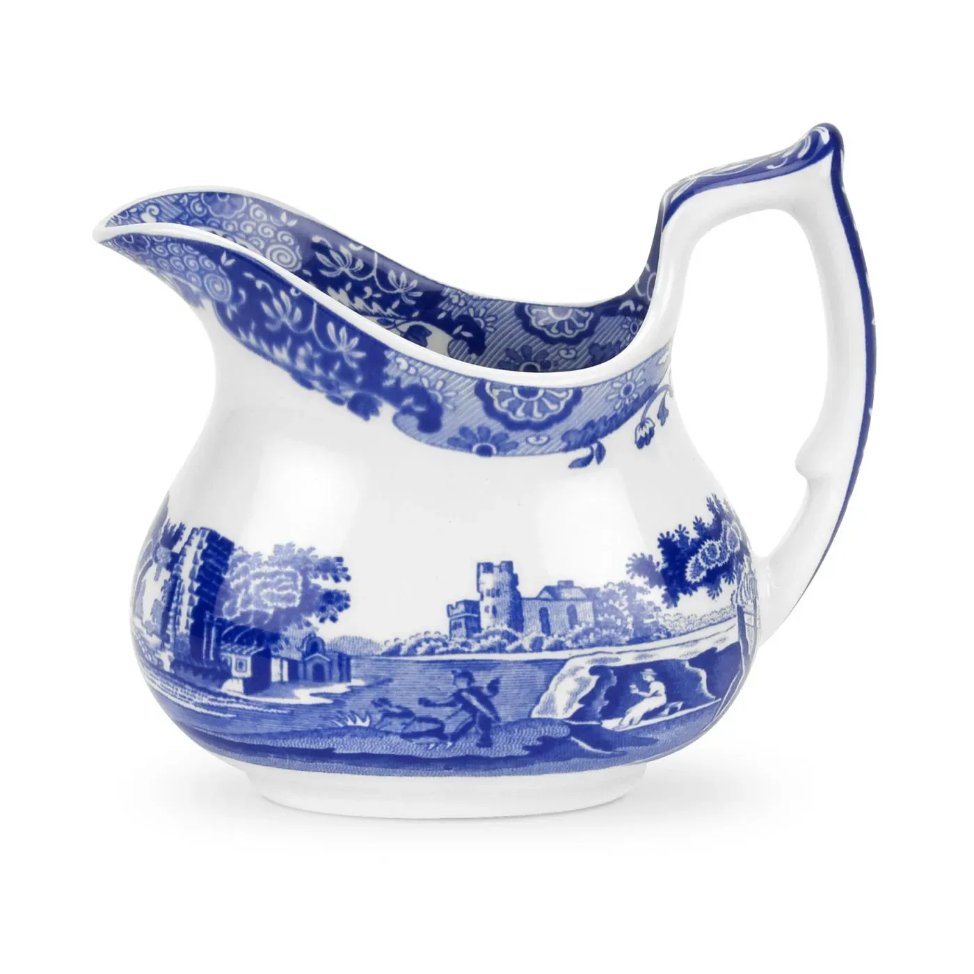 Blue Italian mjölkkanna blå/vit
