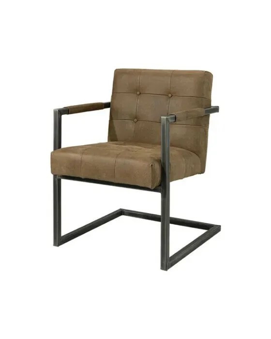 Jed Armchair Leather Light Brown