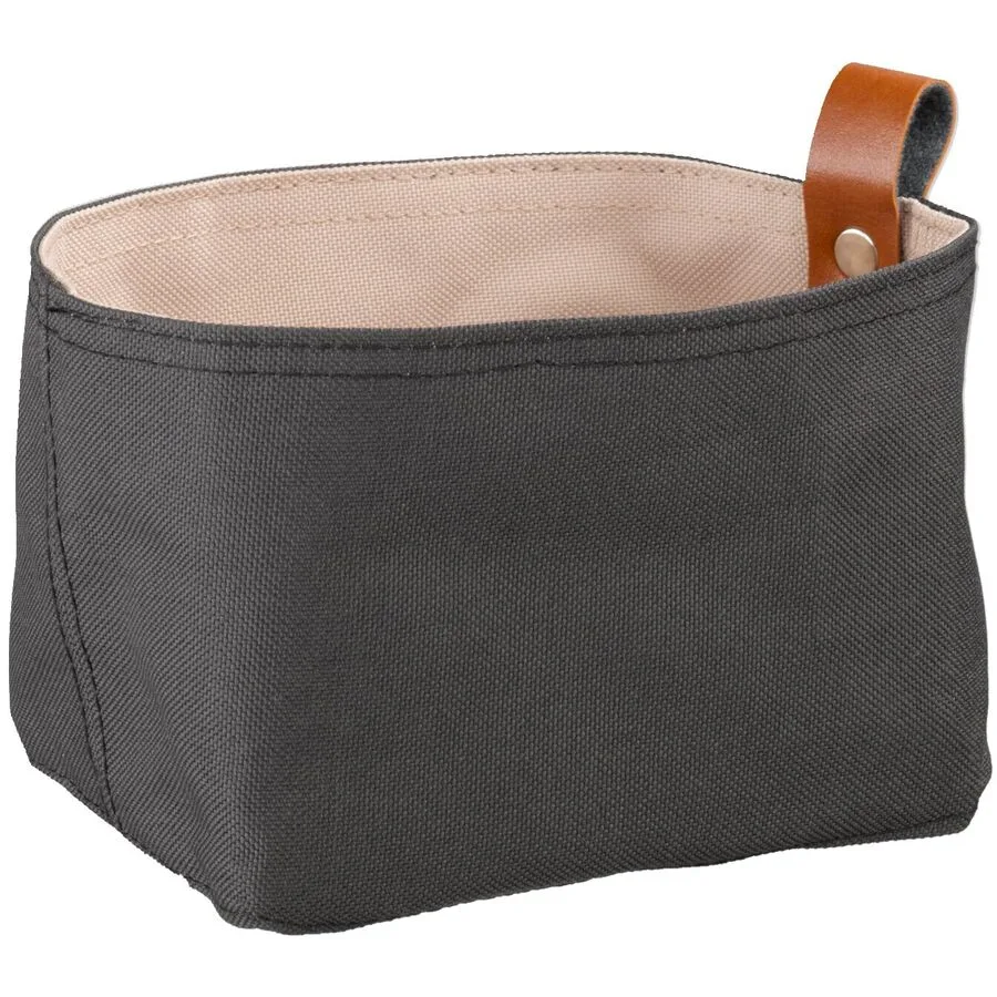 Brotkorb Aps Schwarz/Beige Stoff 11 cm 19 cm