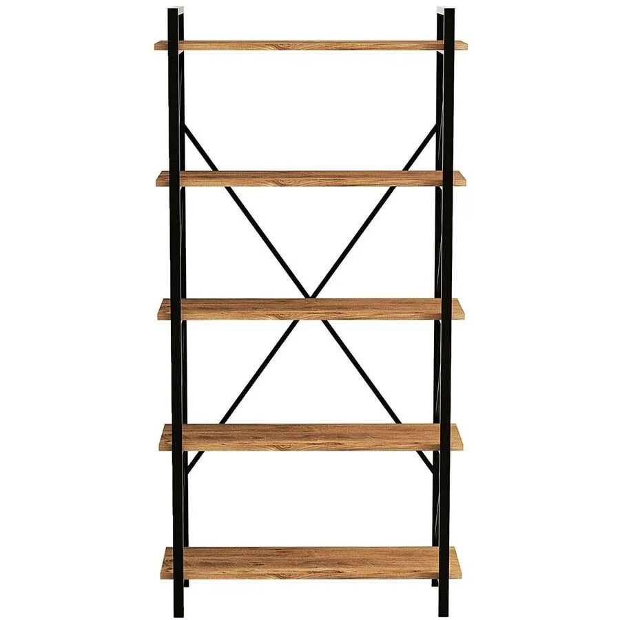 Bücherregal Yemek Kiefer Melaninbeschichtete Mischholz (Spanplatte) B 90 H 180 cm