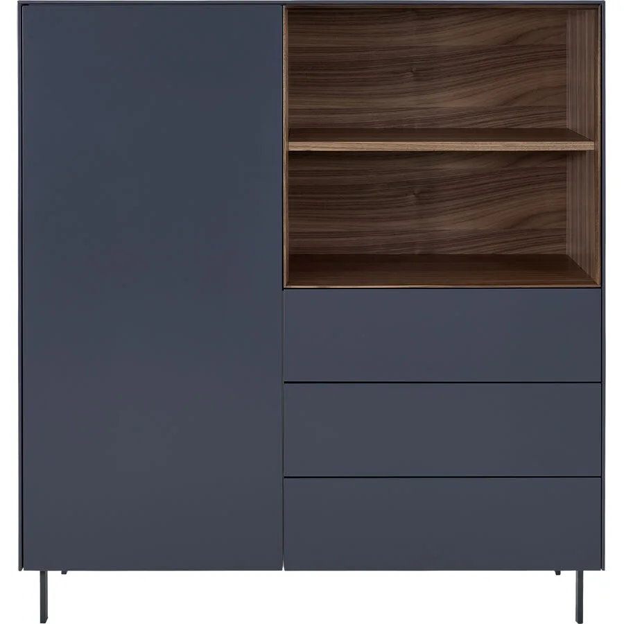 Highboard Milo anthrazit, natur Holzwerkstoff B 110 H 125 cm