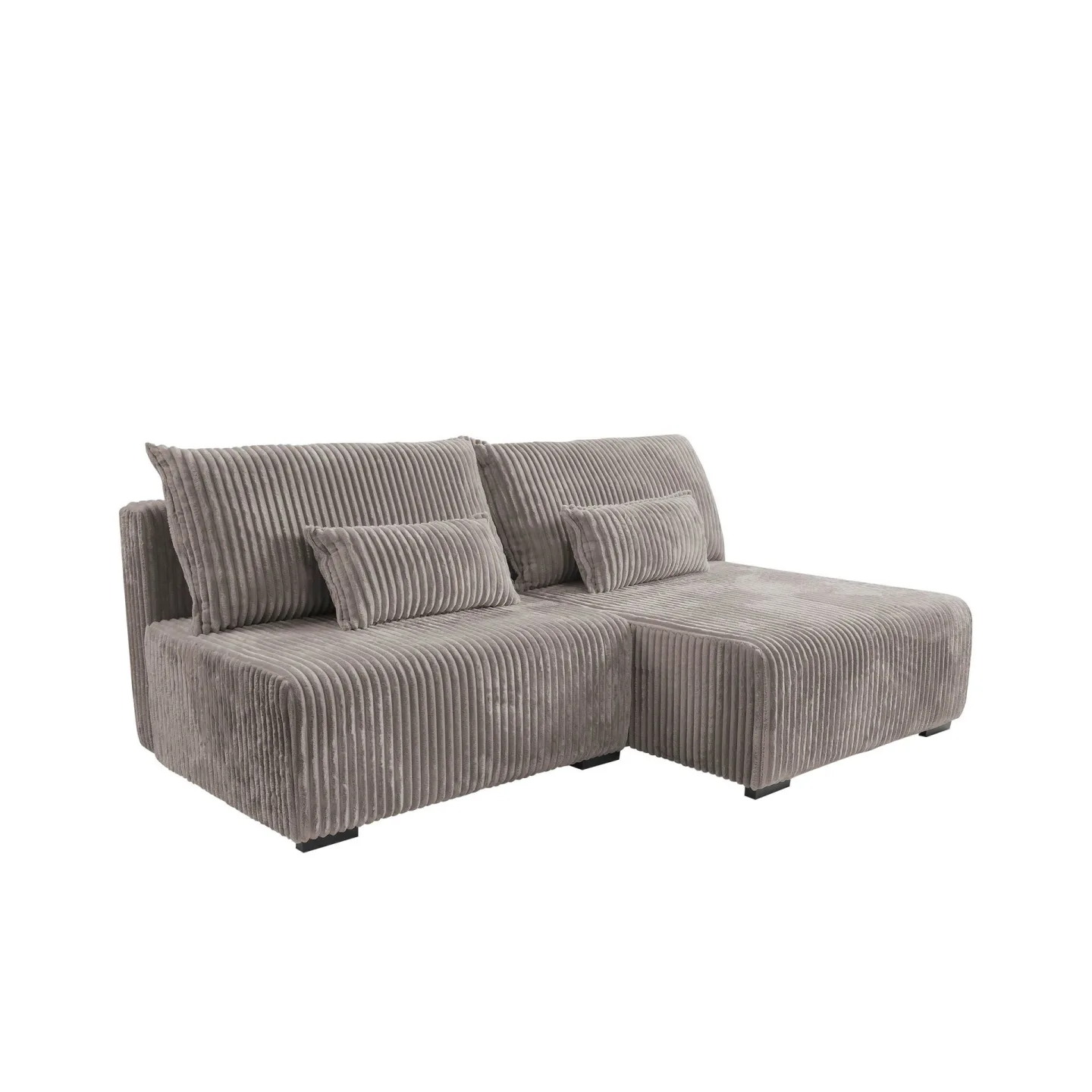 Lorynn 3-sits Bäddsoffa med divan - grå