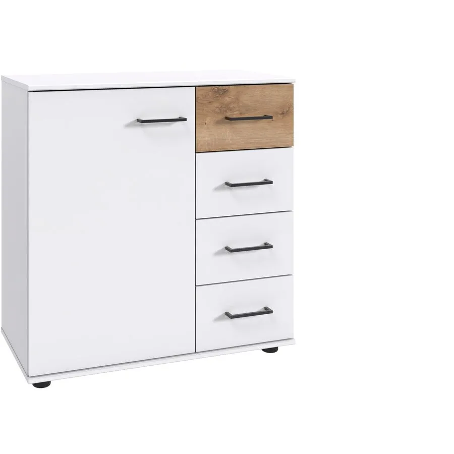 Kommode Tiby weiss Holzwerkstoff B 81 H 83 cm