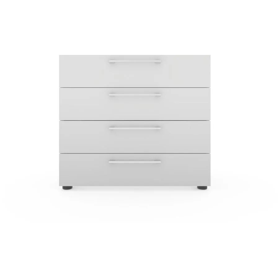 Kommode Window Weiss Holz 81.2 cm 45 cm - Material: Holzwerkstoff