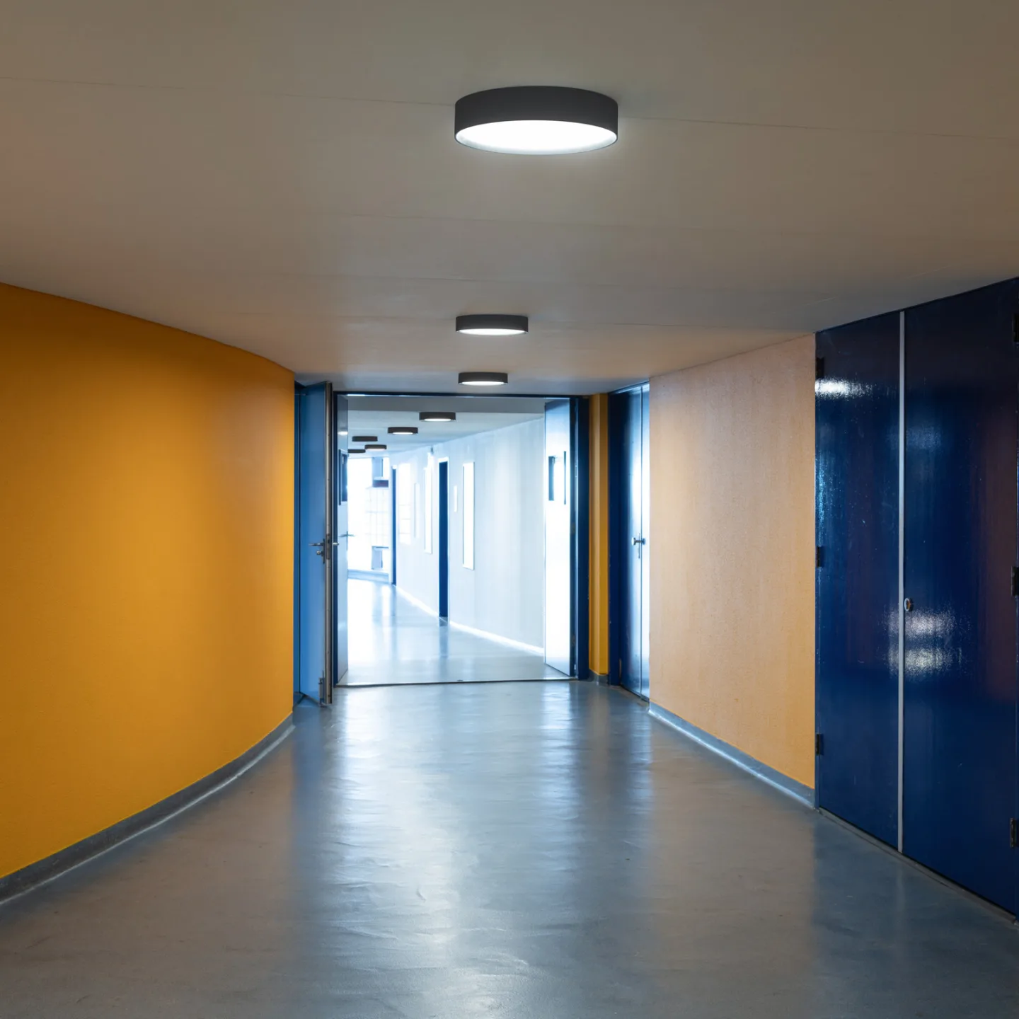 Decona LED-taklampa med sensor, Ø 42 cm, CCT, aluminium – SLV - Hall - Med en ljuskälla