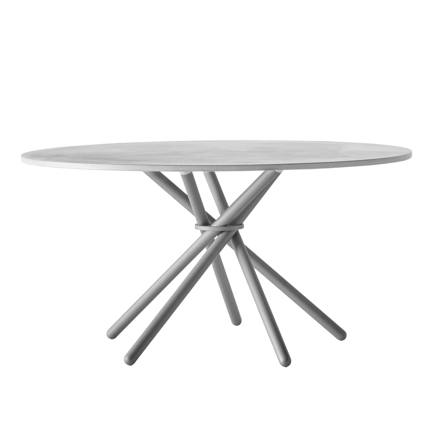 Eberhart Furniture - Hector 140 Dining Table / Concrete Light / Metal Light / Alu Light - Matbord - Grå - Metall/Sten