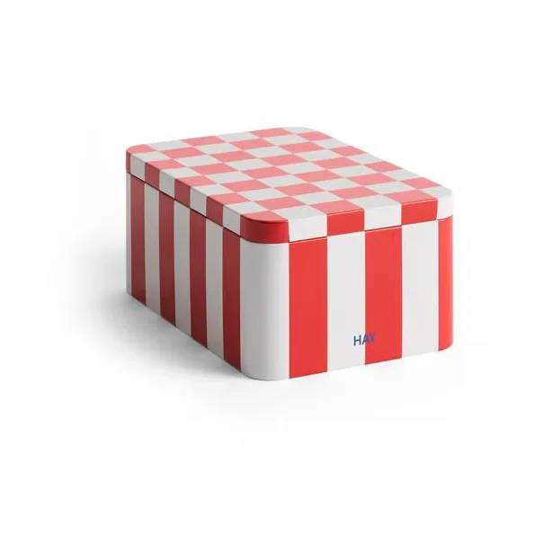 HAY Tin Container Verwahrungsdose small Red-off white